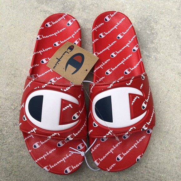 Champion Other - NWT CHAMPION Ipo Repeat Slides Sz 12 Red/Red